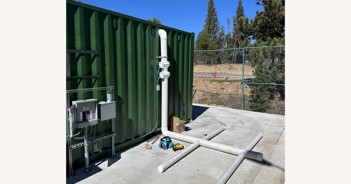 Boulder County Earth Flow composting system exhaust to biofiler
